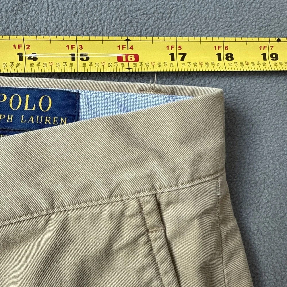 Polo Ralph Lauren Chino Pants Mens 34x34 Khaki Stretch Cotton Twill Straight Fit